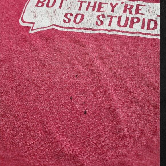 Vintage Y2K Meme T-Shirt I Want to Like People But They’re So Stupid M Facebook - Picture 11 of 11